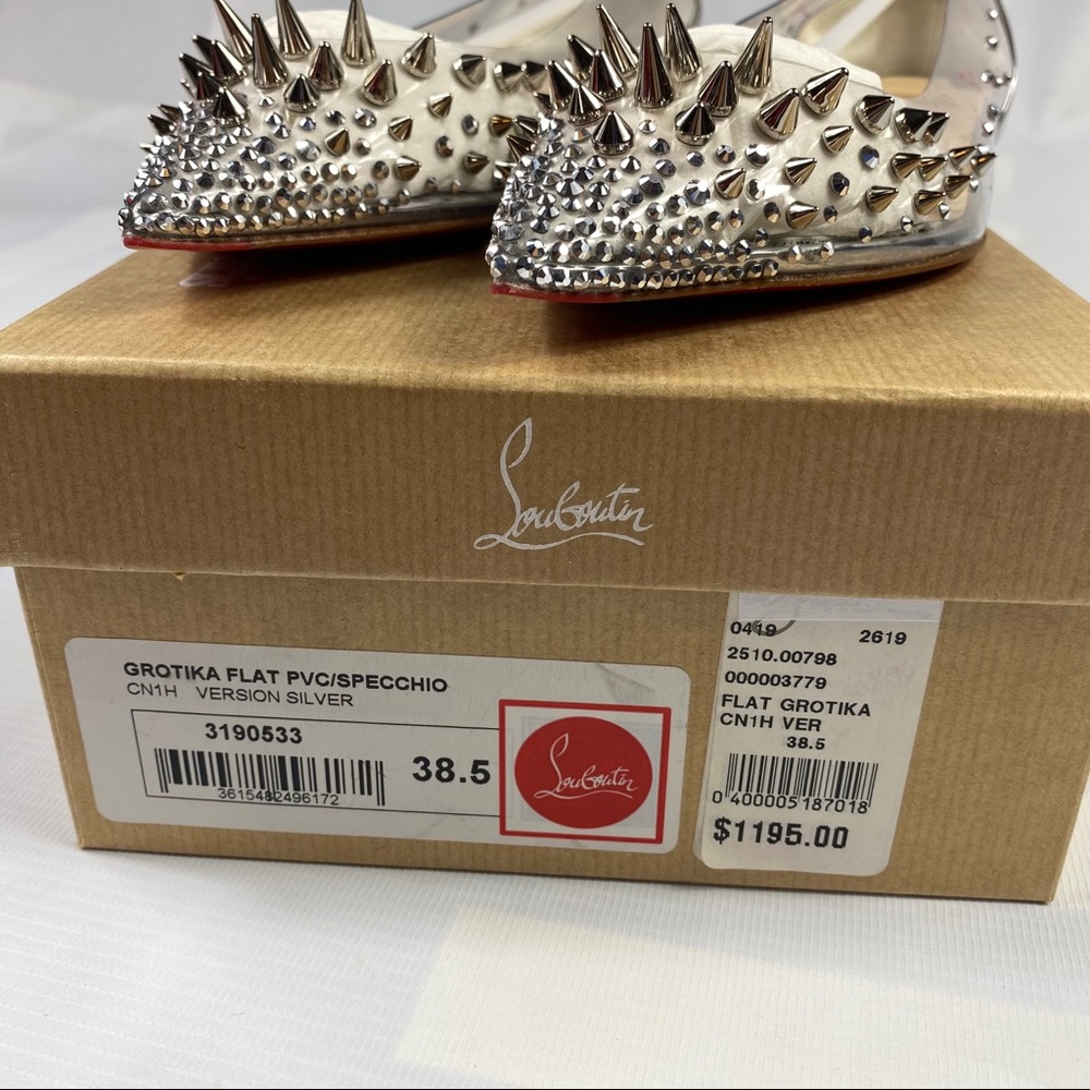 Christian Louboutin Women's Grotika Flats 38.5 NEW - Picture 11 of 16